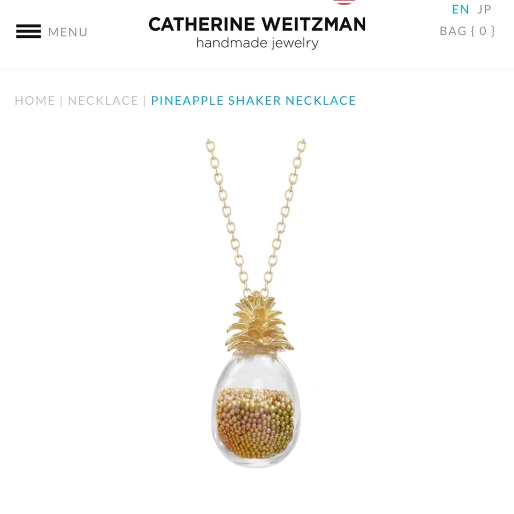 New Catherine Weitzman pineapple shaker necklace